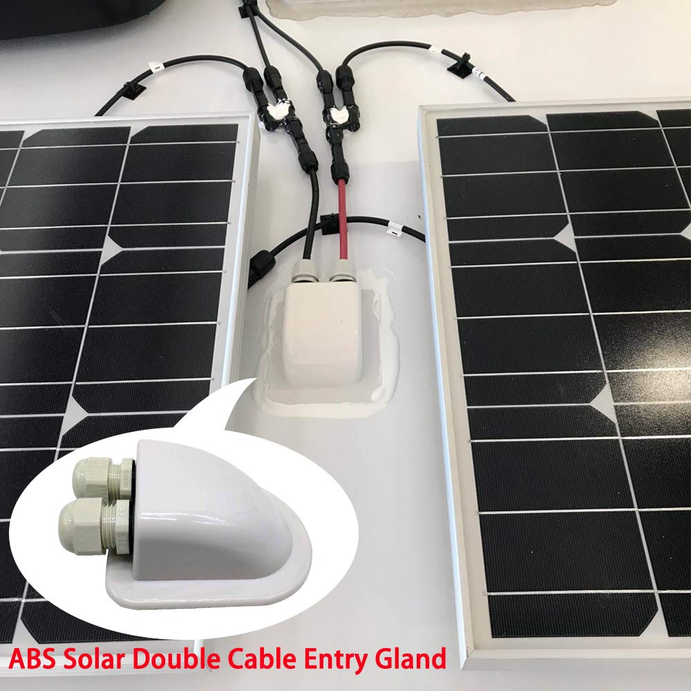 ACOPOWER 330Watts Flexible Solar RV Kit w/ 30A Waterproof Charge Controller, Solar Cable Wire,Tray Cable and Y Branch Connectors,Cable Entry Housing for Marine, RV, Boat, Caravan