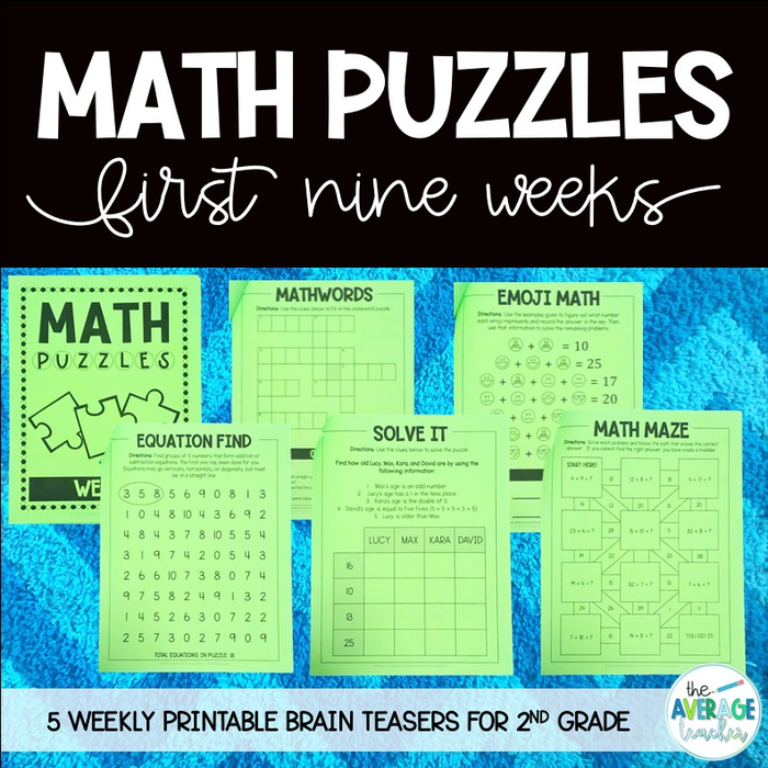 Math Puzzles - Math Brainteasers, Logic Puzzles, Crossword - Set 1