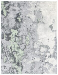 safavieh adirondack collection area rug - 5'1" x 7'6", green & grey, modern abstract design, non-shedding & easy care, ideal for high traffic areas in living room, bedroom (adr134f)