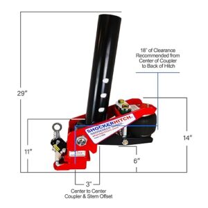 Shocker Gooseneck Air Hitch & Coupler for Gatormade Trailers, 3-15/16"RND AnglePin 2-5/16"Ball Coupler