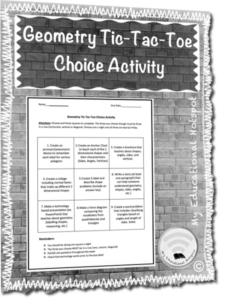 geometry tic-tac-toe choice activity