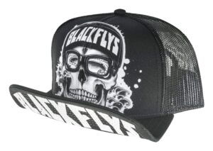 black flys backyard homie flip-bill trucker black