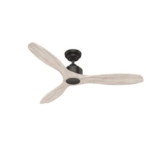 hunter fan company 50791 melbourne indoor ceiling fan with wall control, 52", matte black finish
