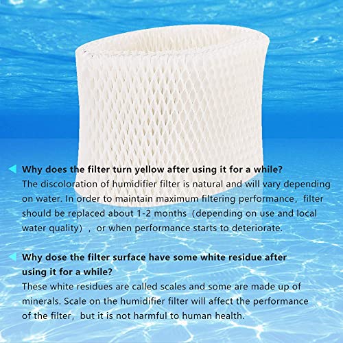 Horyliin 4 Pack Humidifier Filters Replacement for Vicks Kaz WF2 Cool Mist Filters Kaz3020 Vicks V3100 V3500 V3500N V3600 V3800 V3850 V3900 VEV320 and Honeywell HCM-300T HCM-315T HCM-350