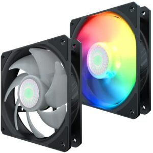 Cooler Master SickleFlow 120 V2 ARGB 3in1 Square Frame Fan, ARGB 3-Pin Customizable LEDS, Air Balance Curve Blade, Sealed Bearing, 120mm PWM Control for Computer Case & Liquid Radiator