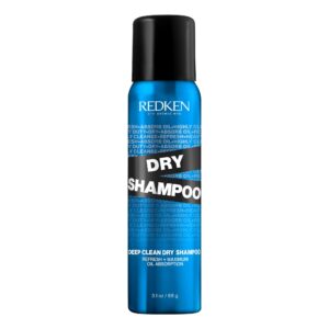 redken dry shampoo, instantly refreshes hair and absorbs oil between washes, for all hair types, deep clean, 91 g