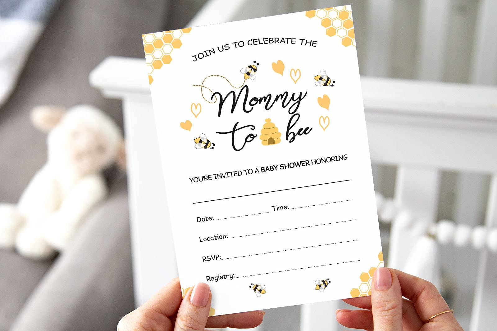 Bumble Bee Baby Shower Invitations, 25 Count