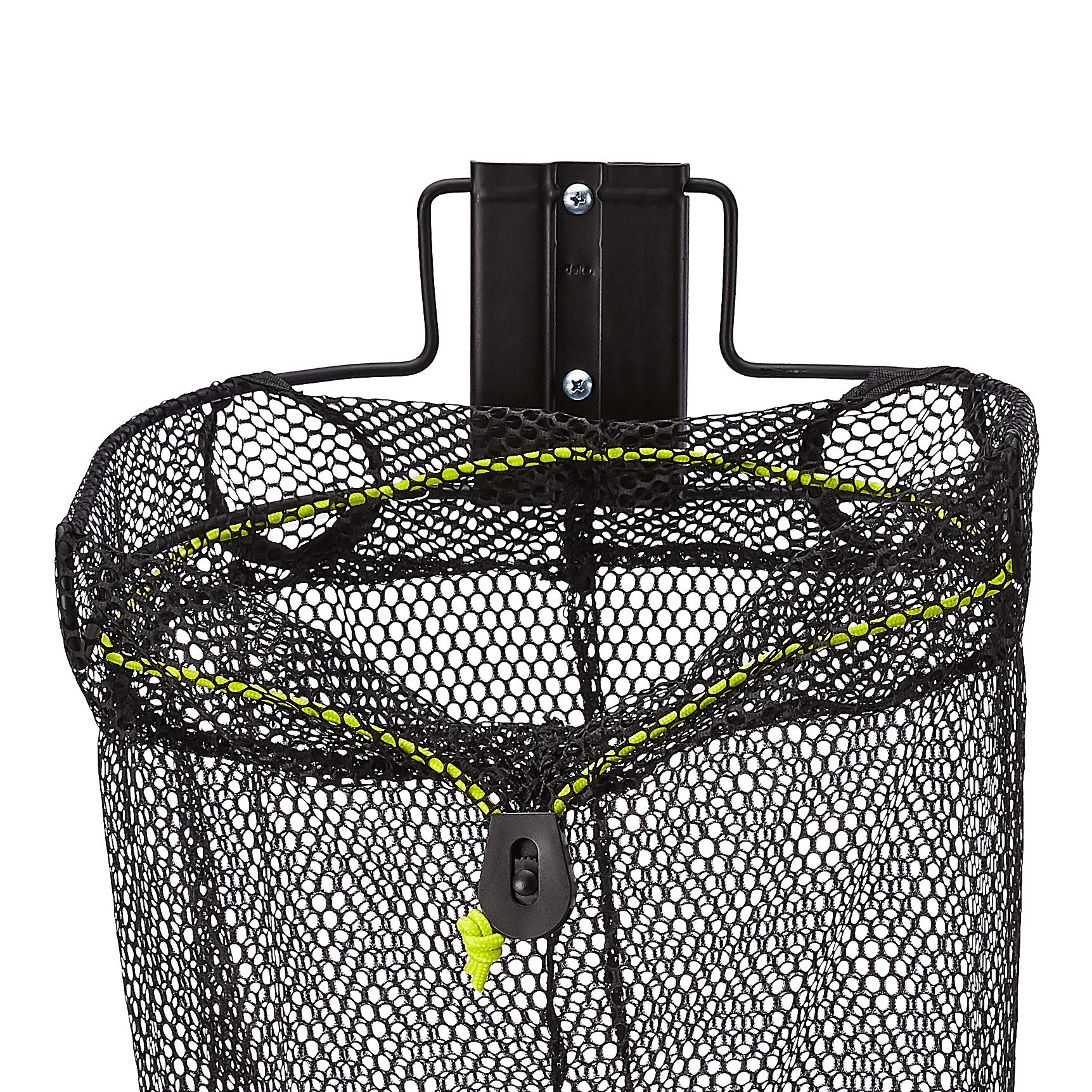 Amazon Basics Wall Mount Sports Ball Storage Rack - Multi Ball Holder Net, 15 x 4 x 6 inches, Black