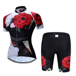 Women's Cycling Jersey Set Summer Short Sleeve Road Bike Suits Quick Dry