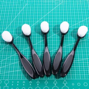 UNIMEIX 5 Pack Craft Ink Blending Brushes Set Tool Card Making Supplies Blender Brush for Card Making（Size 4, 0.82" Brush Head）