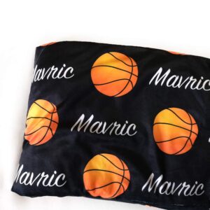 Basketball Blanket Personalized Design Baby Name Custom Newborn Gifts for Boys Girls, Soft Sherpa Fleece 31" X 47"