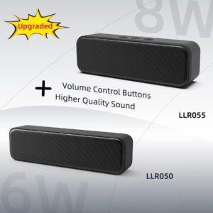 [Upgraded] USB Computer /Laptop Speaker with Stereo Sound & Enhanced Bass, Portable Mini Sound Bar for Windows PCs, Desktop Computer and Laptops