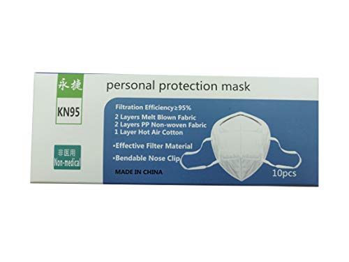 KN95 Face Mask, Pack of 10 Masks, White