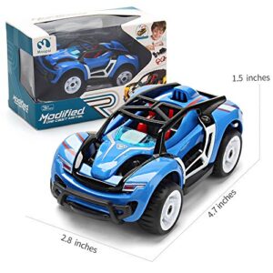 M MOOPAI Pull-Back Toy Cars Take Apart Race Car DIY Car Assembly Toy Tool Kit Build Your Own Car Educational Toy for Kids Boys & Girls Toys Aged 3+ (Blue)