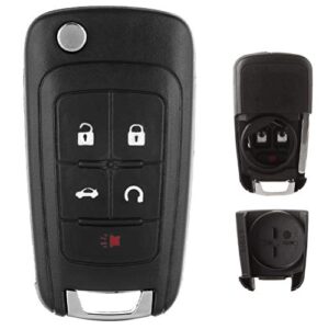selead 1pc oht01060512 keyless entry remote flip key fob shell case for chevy for camaro for cruze for malibu for sonic for gmc terrain for buick allure encore lacrosse5461a-01060512 5 buttons