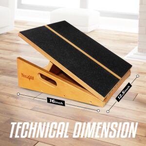 Yes4All Professional Incline Board, Slant board calf stretching, Squat Wedge and Anti-Slip Surface, Portable Side Handle Design for Easy Movement