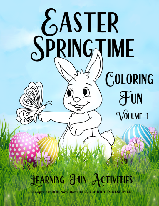 Easter Springtime Coloring Fun (Volume 1), Printable Learning Fun Activities for Kids