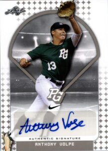 anthony volpe 2018 leaf perfect game autograph nike all-american auto rookie
