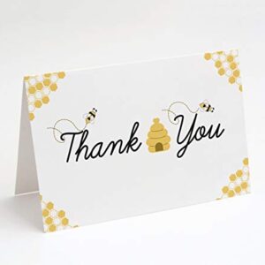 Market On Mainstreet Bumblebee Thank You Cards, Includes Envelopes, 25 Count, Made in the U.S.A