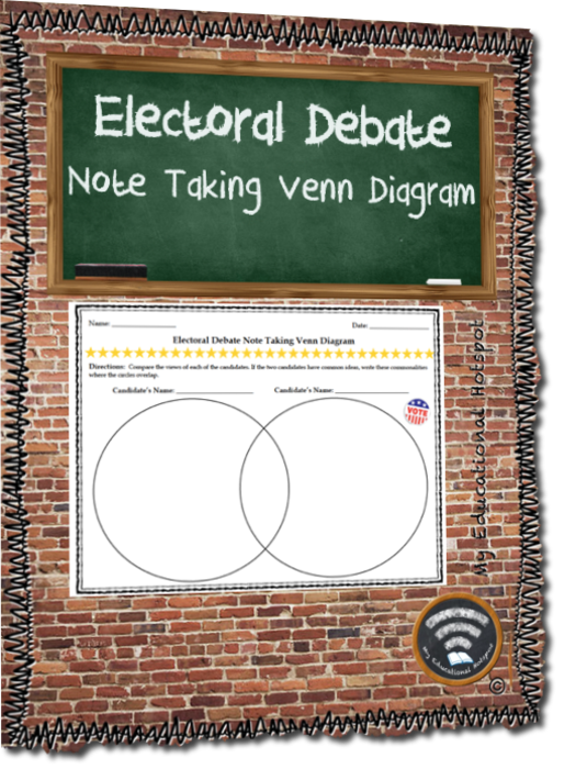 Electoral Debate Note Taking Venn Diagram