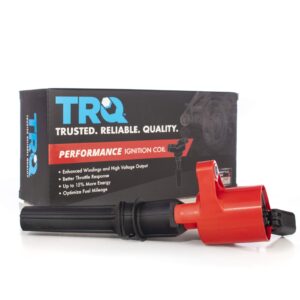 TRQ 8 Piece Premium High Performance Ignition Coil Black and Red Kit Set for Ford/Lincoln/Mercury