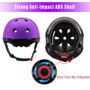 Adjustable Helmet for Ages 5-16 Kids Toddler Boys Girls Youth,Protective Gear with Elbow Knee Wrist Pads for Multi-Sports Skateboarding Bike Riding Scooter Inline skatings Longboard Roller Skate