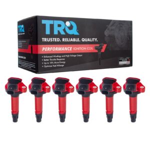 trq performance 6 piece premium high performance ignition coil kit set for ford/lincoln / v6 3.5l turbo models only
