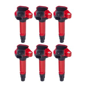 TRQ Performance 6 Piece Premium High Performance Ignition Coil Kit Set for Ford/Lincoln / V6 3.5L Turbo Models Only