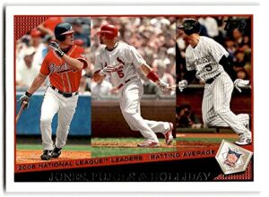 2009 topps #4 chipper jones/albert pujols/matt holliday ll nm-mt atlanta braves/st. louis cardinals/colorado rockies baseball