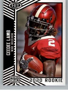 2020 sage hit premier draft football #20 ceedee lamb oklahoma sooners pre nfl trading card in raw (nm or better) condition