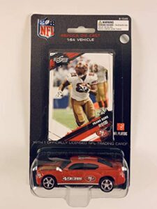 press pass nfl players replica die cast car with card 1:64 scale dodge charger - frank gore san francisco 49ers