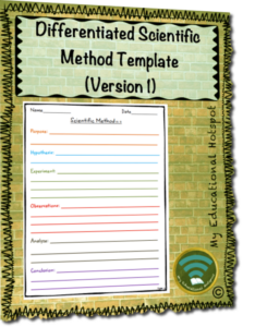 differentiated scientific method template (version 1)