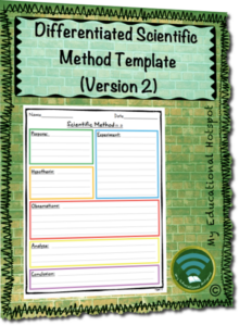 differentiated scientific method template (version 2)