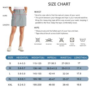 Willit Women's Skorts Golf Casual Skort Skirts UPF 50+ Quick Dry Zip Pockets Outdoor Hiking Black S