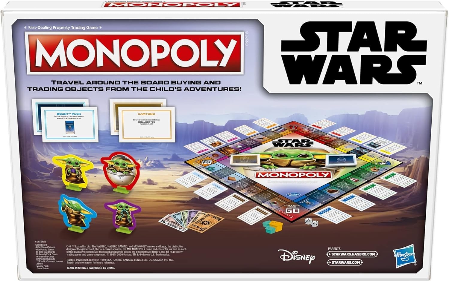 Monopoly: Star Wars The Child Edition Board Game for Families and Kids Ages 8 and Up, Featuring The Child, Who Fans Call Baby Yoda