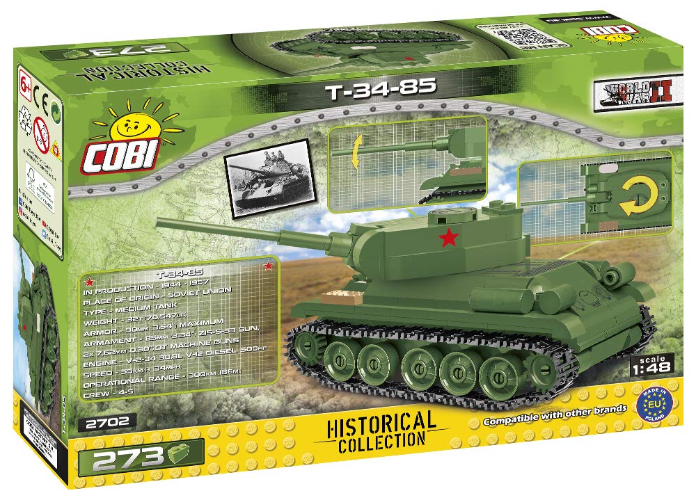 COBI Historical Collection WWII T-34-85, Green