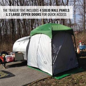 PahaQue 5x7 Pop Up Trailer Tent, Mini Side Mount Camper Screen Room with Awnings, Compatible with TAG Teardrop Trailers