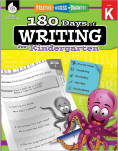 180 days of writing for kindergarten daily workbook