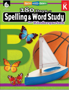 180 days of spelling for kindergarten daily workbook