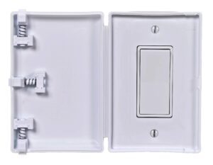 child be safe baby toddler pet resistant electrical safety cover guard home and business for decora leviton legrand modern wide rocker light switch (1 count, white)