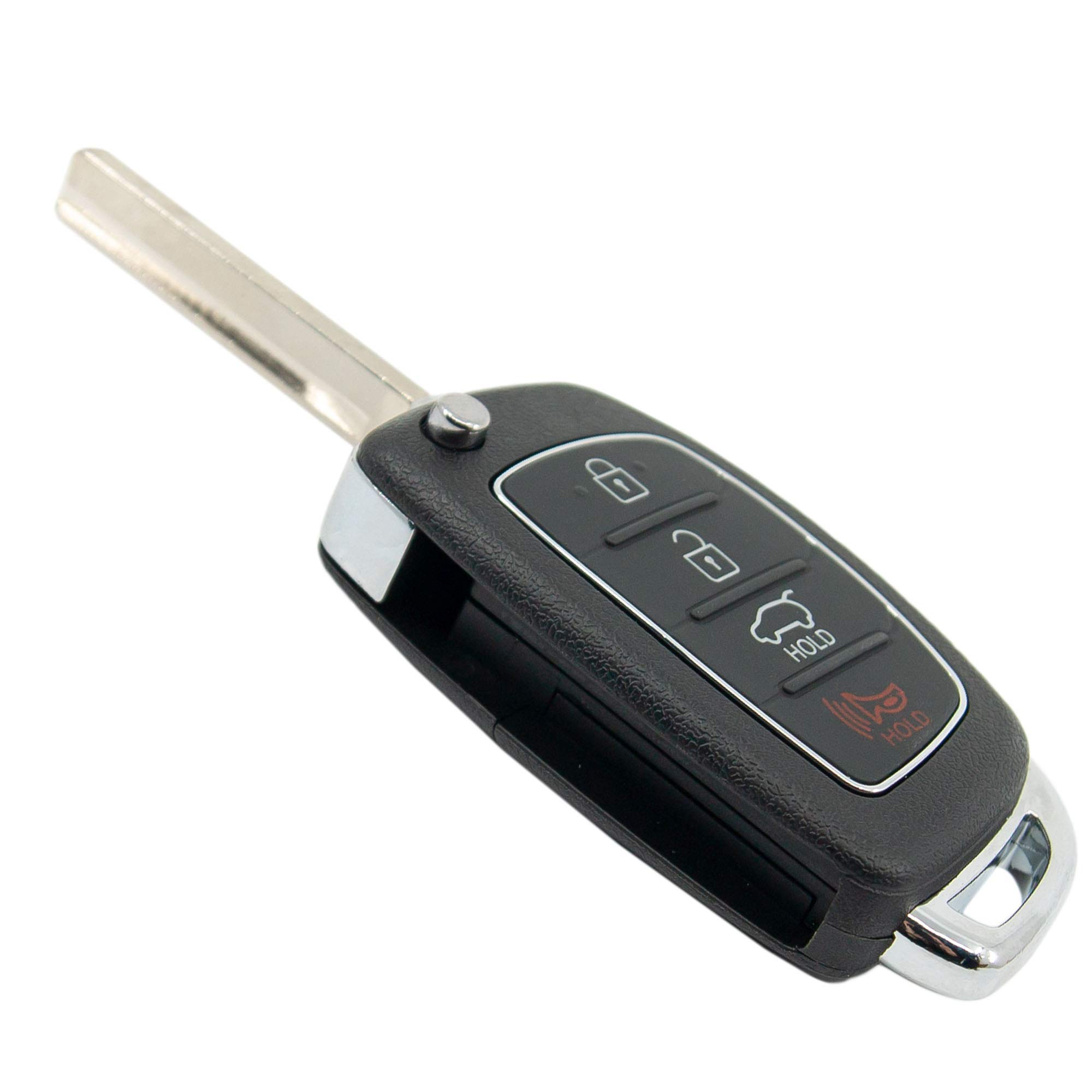 Keyless2Go Replacement for Keyless Entry Remote Head Flip Car Key Fob for Hyundai Santa Fe TQ8-RKE-4F31 95430-2W110