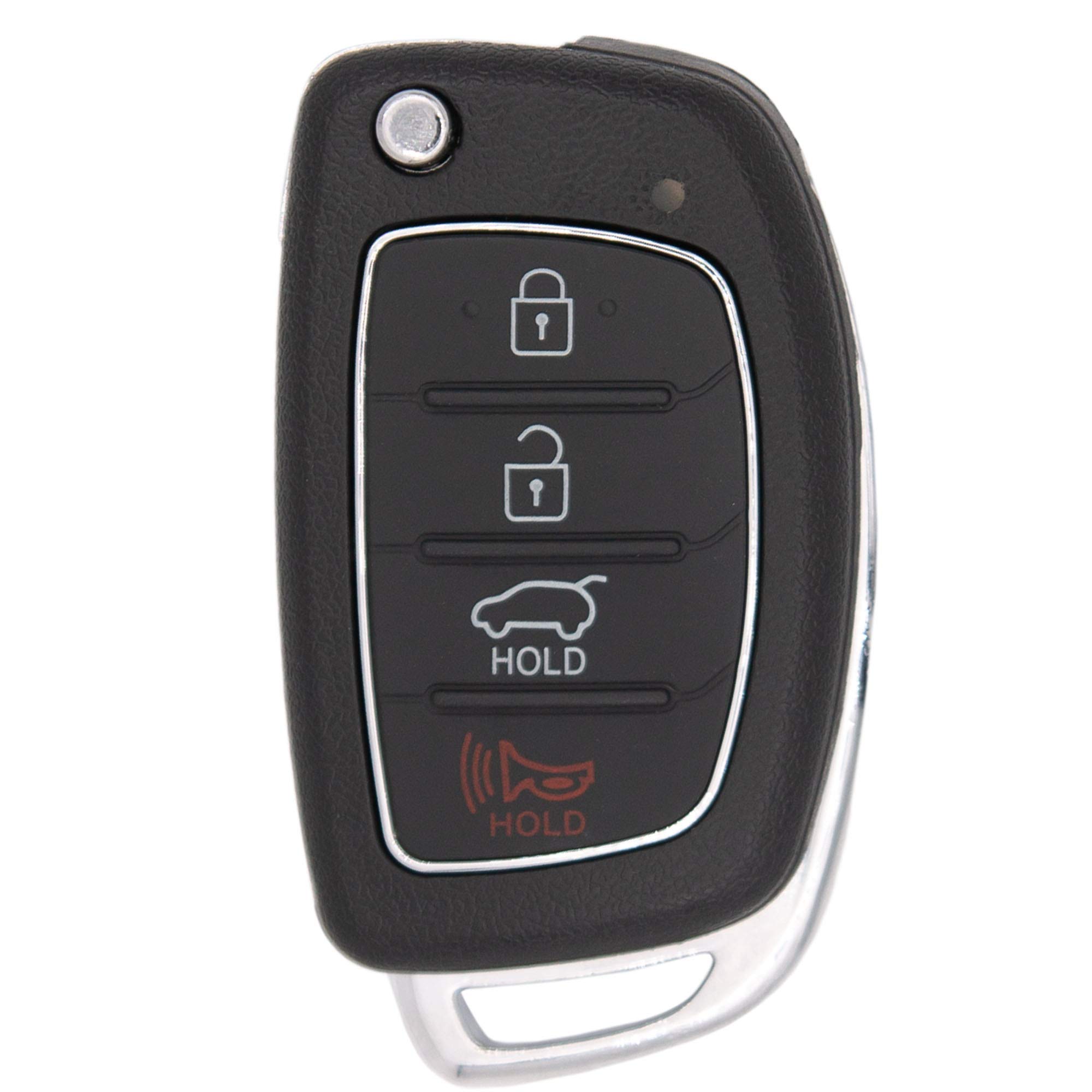 Keyless2Go Replacement for Keyless Entry Remote Head Flip Car Key Fob for Hyundai Santa Fe TQ8-RKE-4F31 95430-2W110