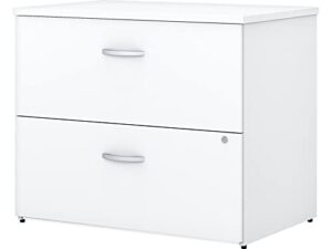 bush eo109whsu 2-drawer lateral file cabinet locking ltr/lgl pure white 35.67-inch