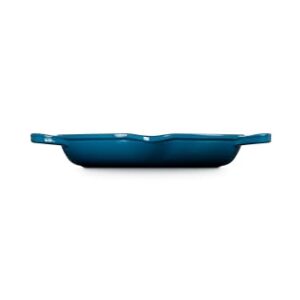 Le Creuset Enameled Cast Iron Signature Deep Round Grill, 9.75", Deep Teal