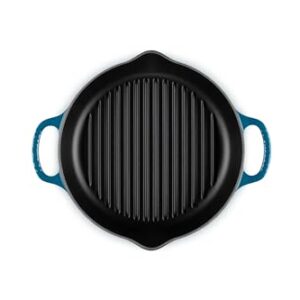 Le Creuset Enameled Cast Iron Signature Deep Round Grill, 9.75", Deep Teal