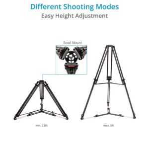 Proaim 100mm Camera Tripod Stand with Aluminum Spreader. Payload of up to 80kg / 176lb. (CST-100-01)