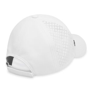 Gaiam Wander Breathable Geo Hat - Cute Women's Baseball for Summer, Lightweight, Adjustable Strap, Moisture-Absorbing Sweatband Running & Hiking, 6-Panel Sporty White Ball Cap Women,