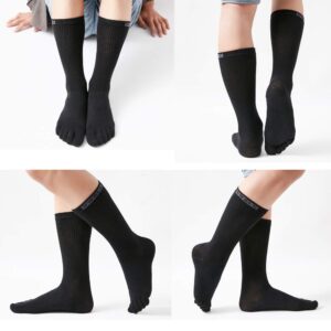 VWELL Toe Socks Cotton Athletic Running Five Finger Socks 3 Pairs,Size 7-11