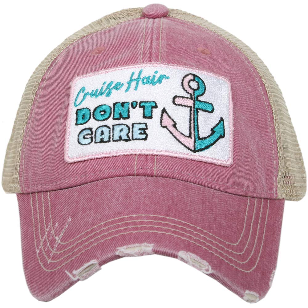 KATYDID Cruise Hair Don’t Care Baseball Hat - Trucker Hat for Women - Stylish Cute Ball Cap (Mauve)