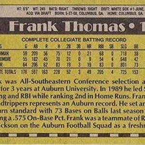 1990 Topps Baseball #414b Frank Thomas RC Rookie Card Chicago White Sox COR FDP Official MLB Trading Card From The Topps Company